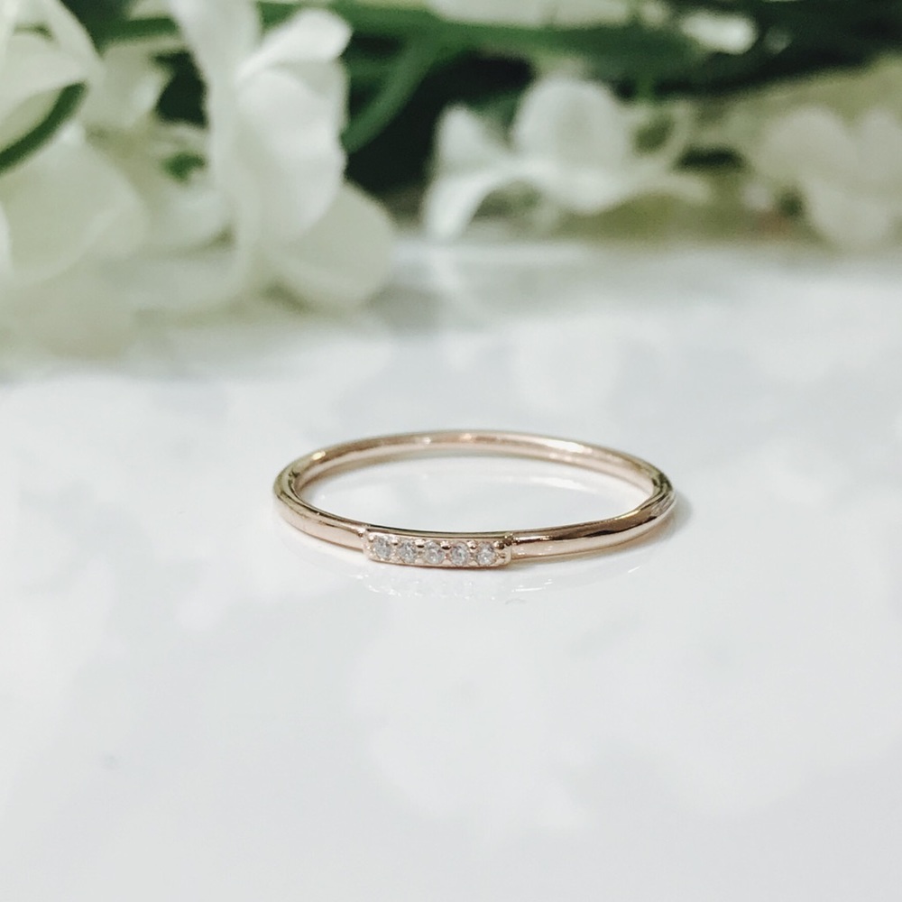 Top Selling Ring! Dainty Stackable Rose Gold Ring - Picture 5 of 8